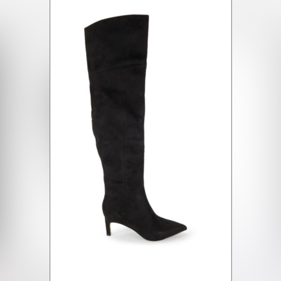 NEW $249 Marc Fisher LTD Ulona Black Over The Knee Boots  Marc Fisher Black Over-the-Knee Swede Boots. Brand new and never used.
